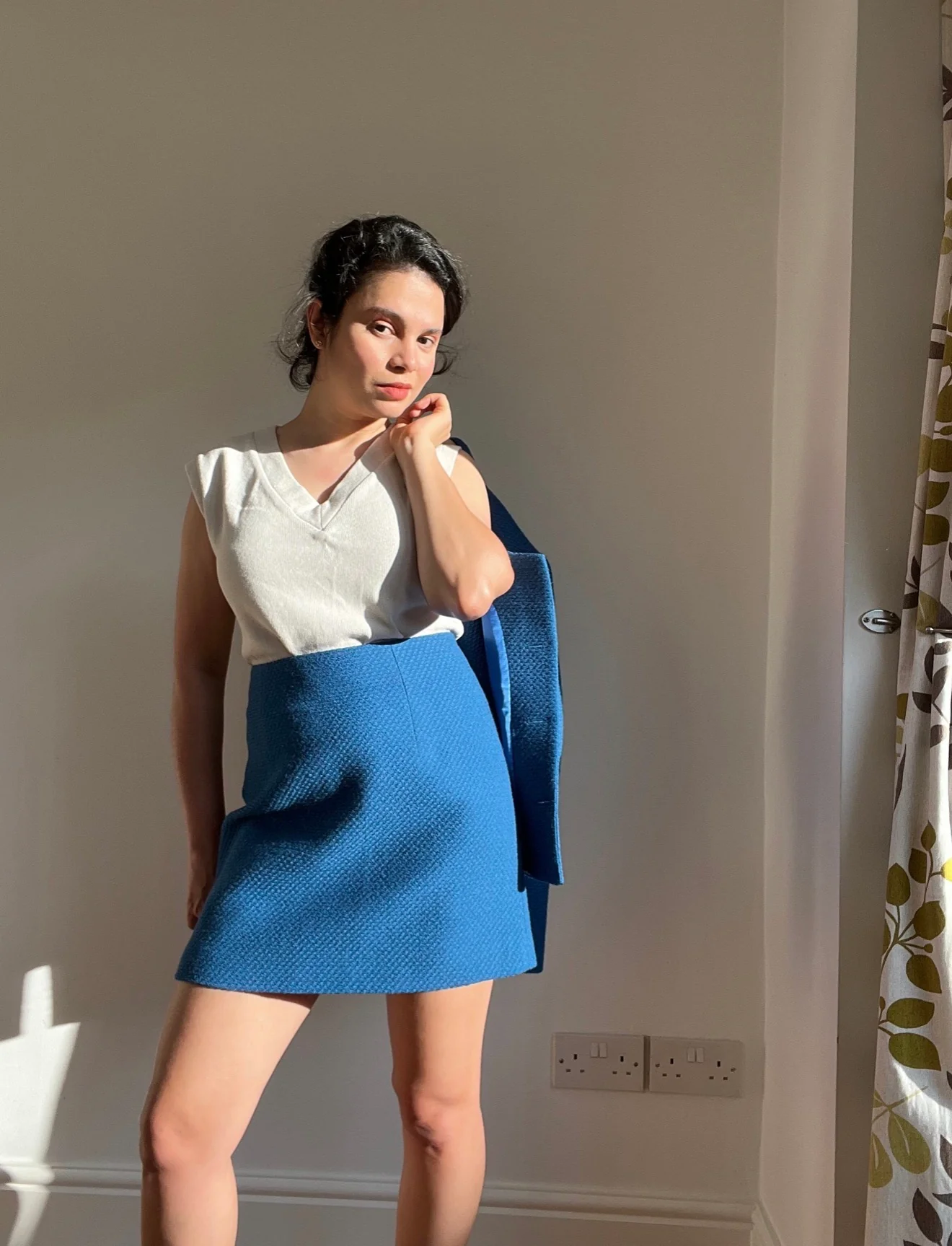 Sewing Kit - Dulce Skirt & Freddie Jacket in Teal Wool Boucle Tweed - Image 9