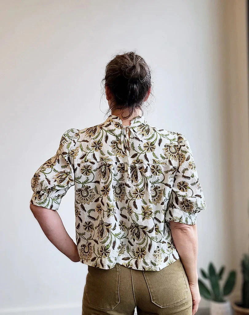 Sewing Kit - Regalia Blouse in Foliage Dark Navy Viscose - Image 13