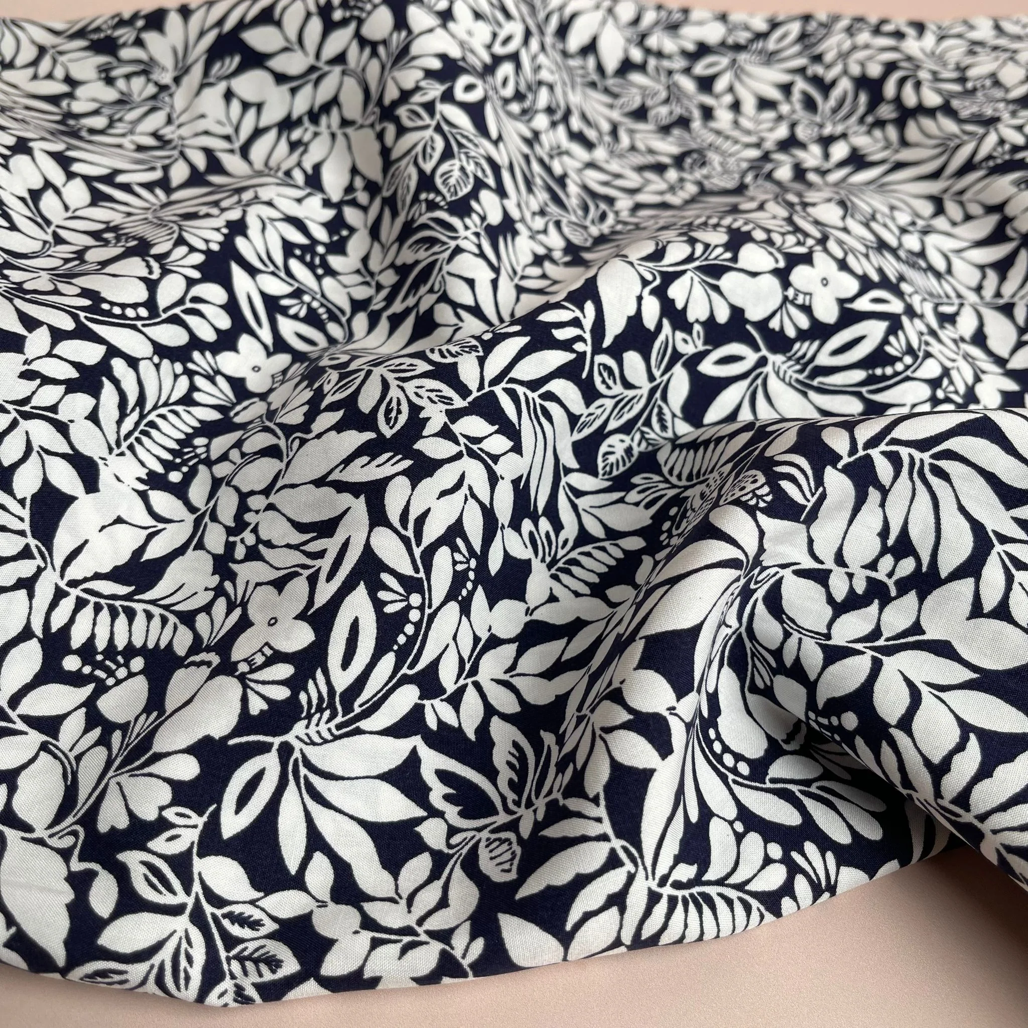 Sewing Kit - Regalia Blouse in Foliage Dark Navy Viscose - Image 6