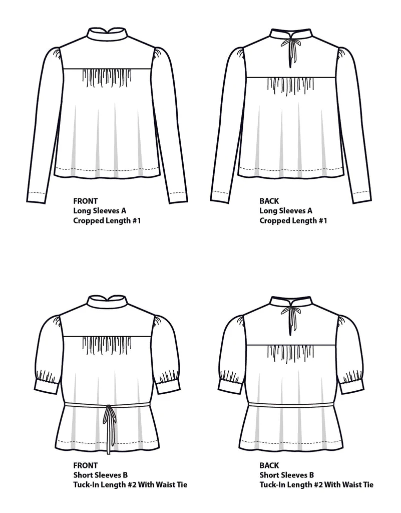 Sewing Kit - Regalia Blouse in Hazy Foliage Viscose - Image 6