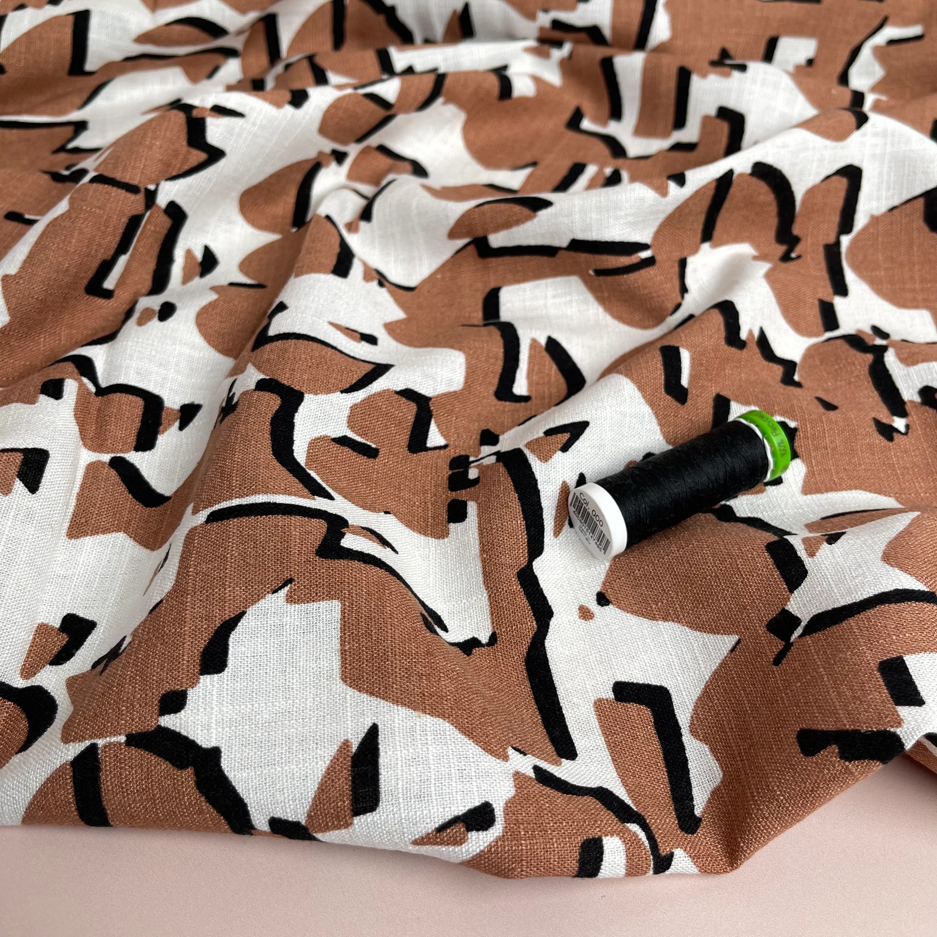 Shapes Sienna Linen Viscose Blend Fabric - Image 2