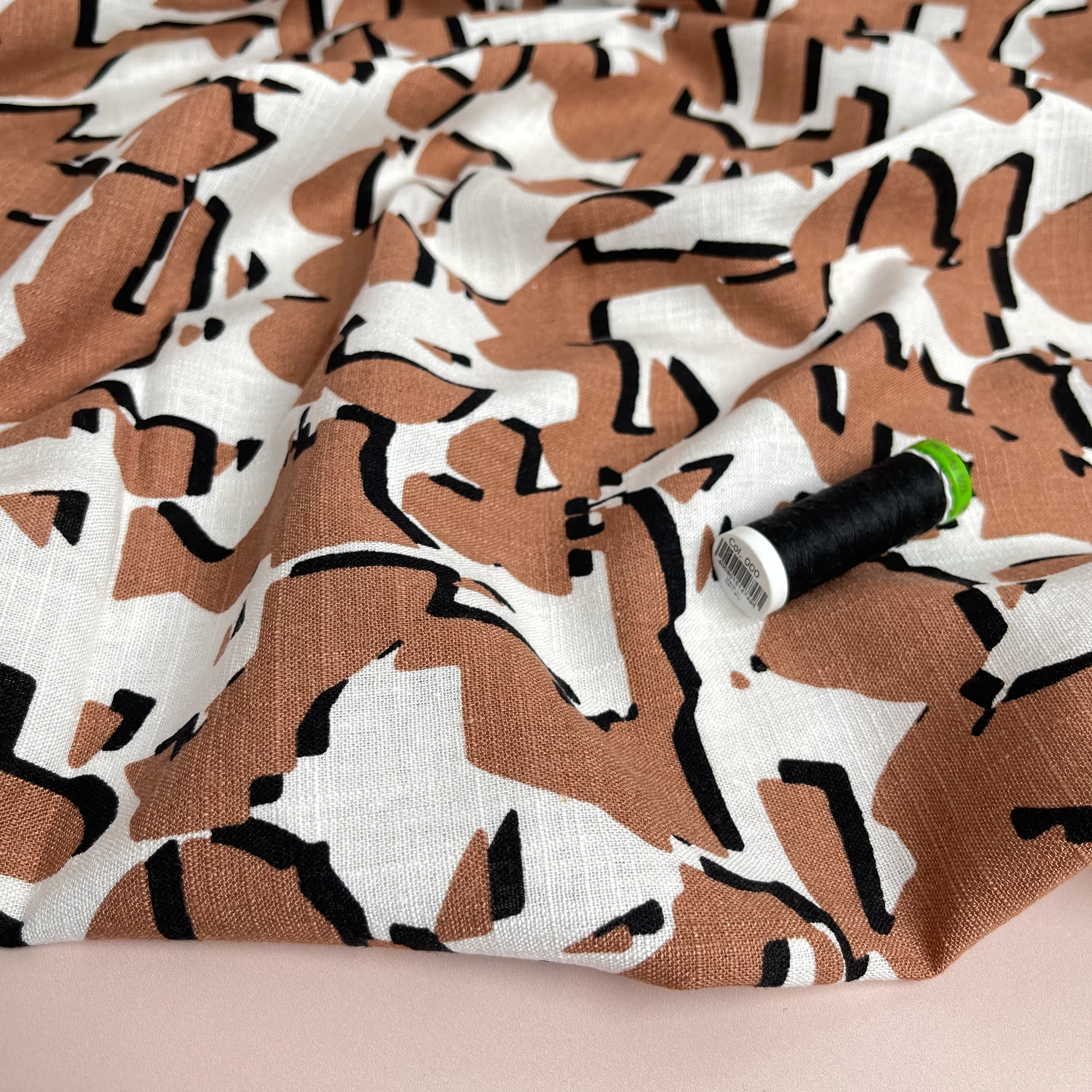 Shapes Sienna Linen Viscose Blend Fabric - Image 7