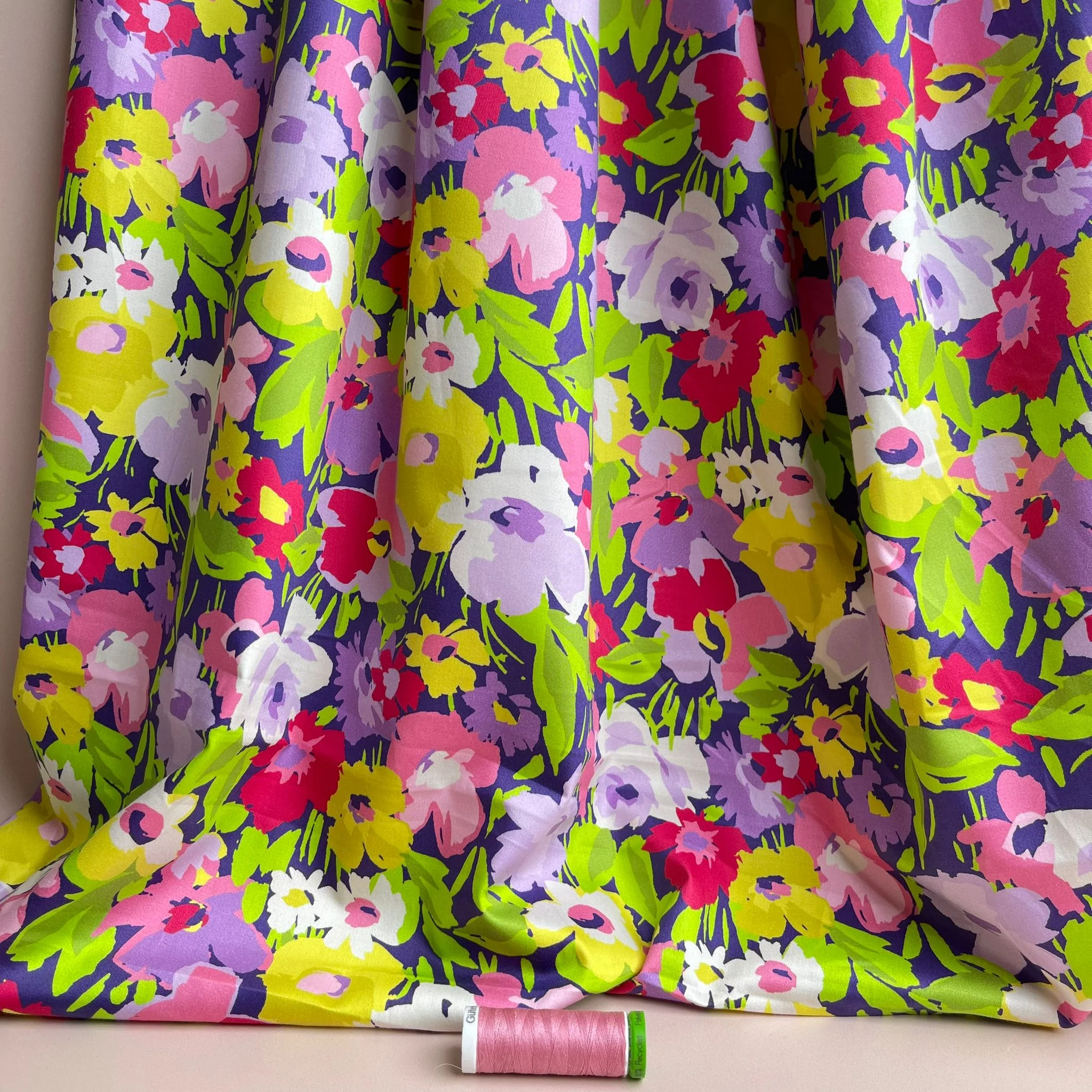 Spring Meadow Cotton Sateen Fabric - Image 5