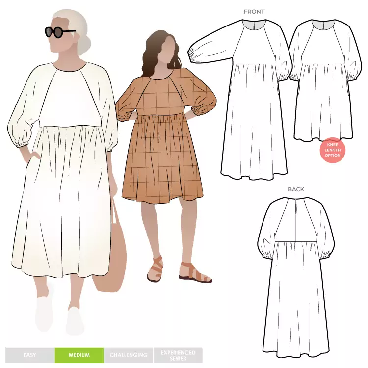 Style ARC - Hope Dress (Sizes 18 - 30) Sewing Pattern