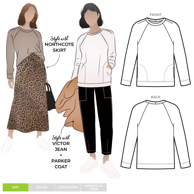 Style ARC - Preston Knit Top (Sizes 4-16) Sewing Pattern