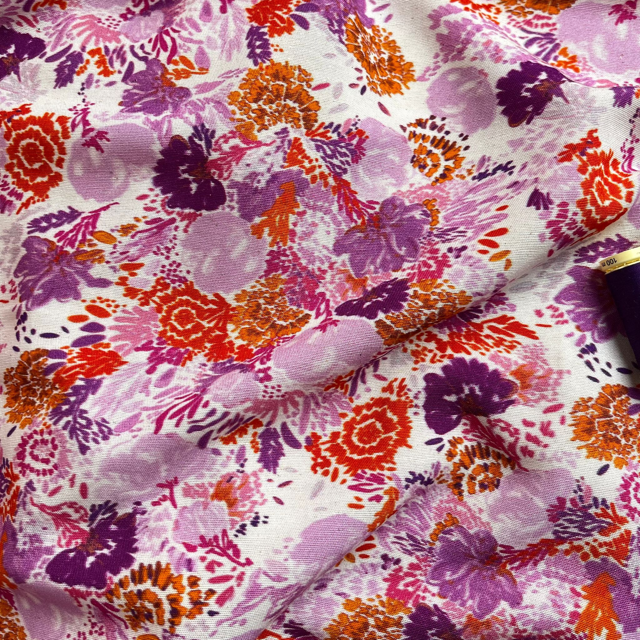 Sunrise Florals Viscose Linen Fabric - Image 6