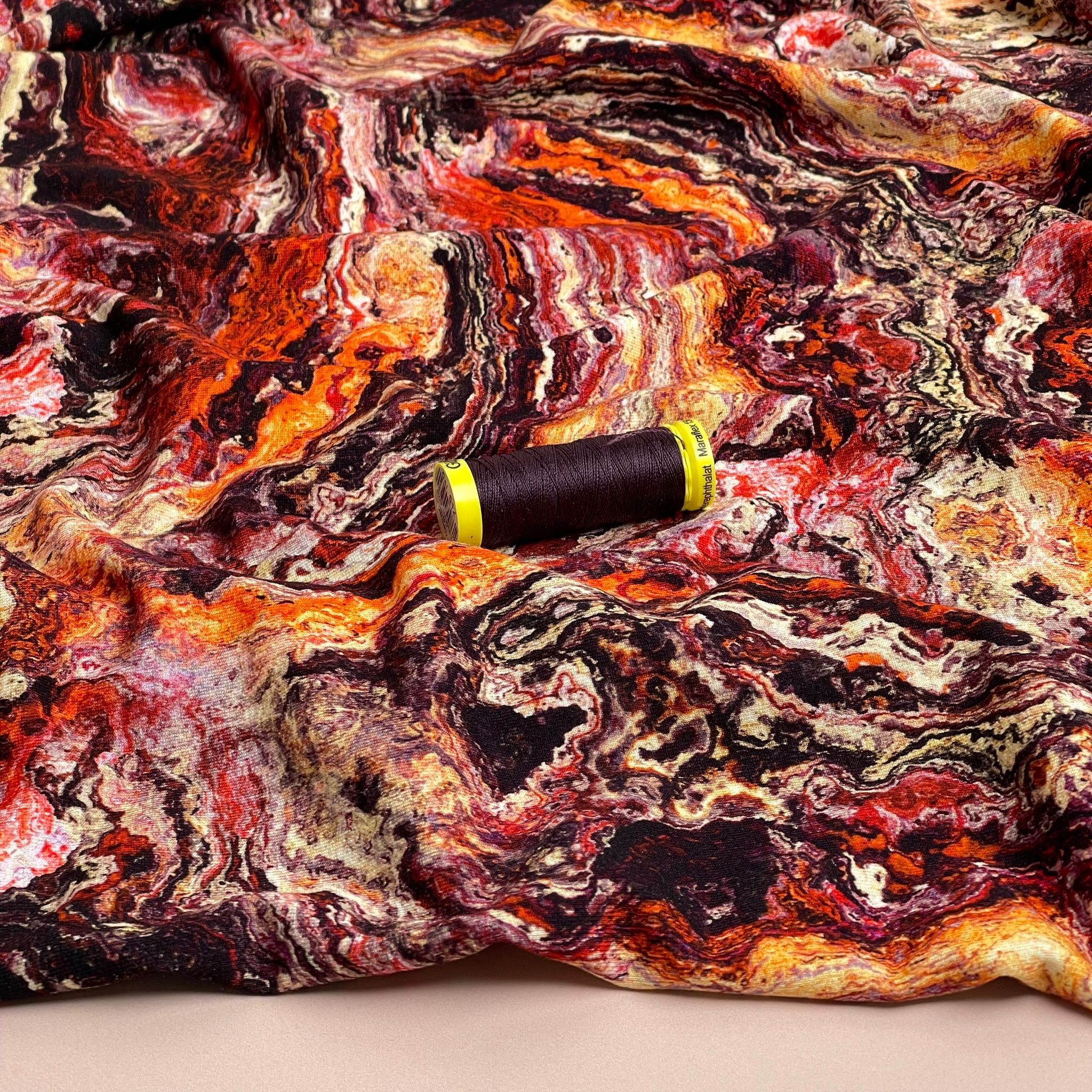 Sunset Marble Viscose Jersey Fabric - Image 2