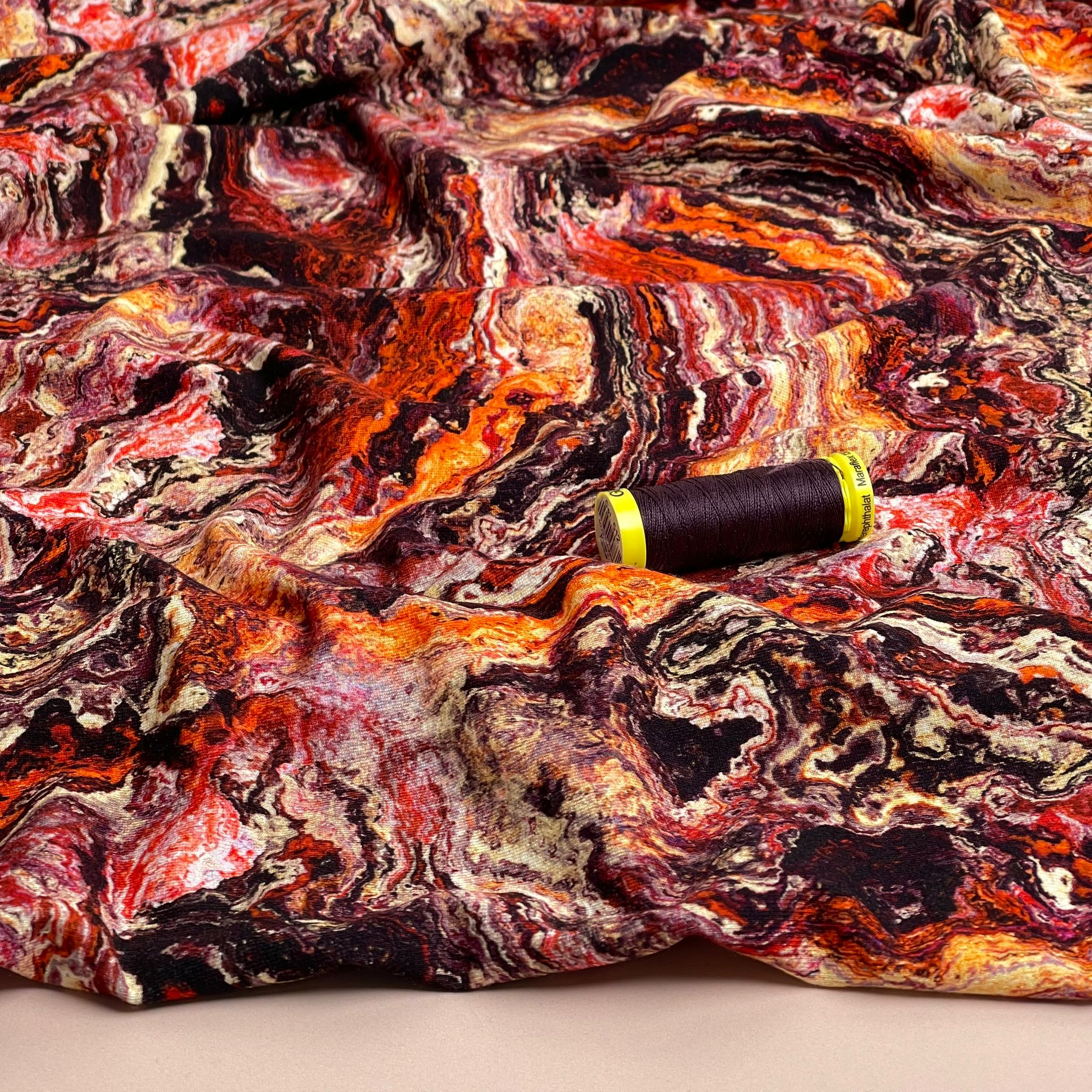 Sunset Marble Viscose Jersey Fabric - Image 6