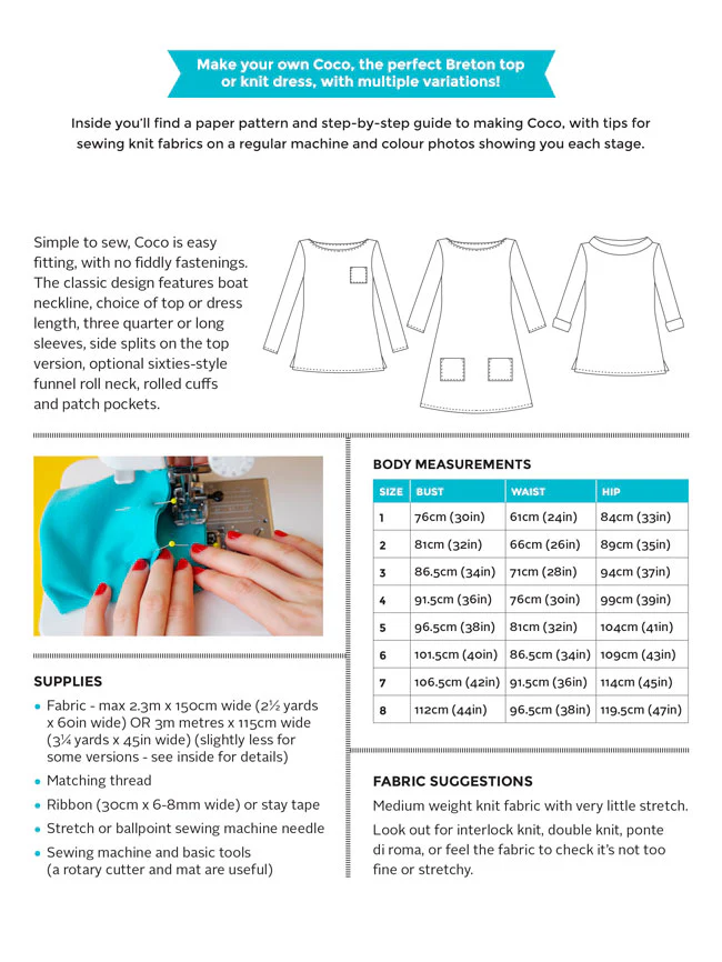 Tilly and the Buttons - Coco Knit Dress or Top Sewing Pattern - Image 15