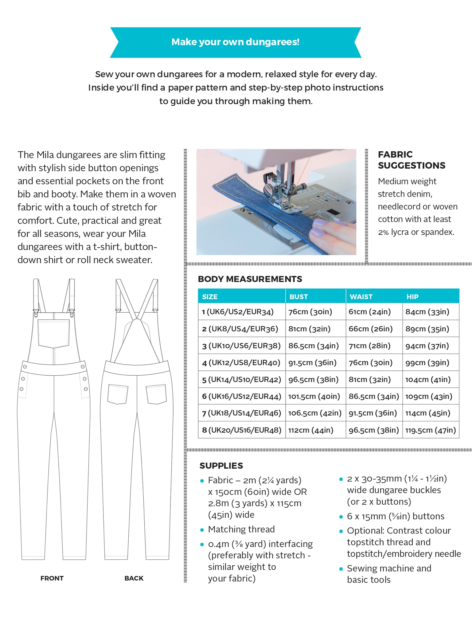 Tilly and the Buttons - Mila Dungarees Sewing Pattern - Image 10