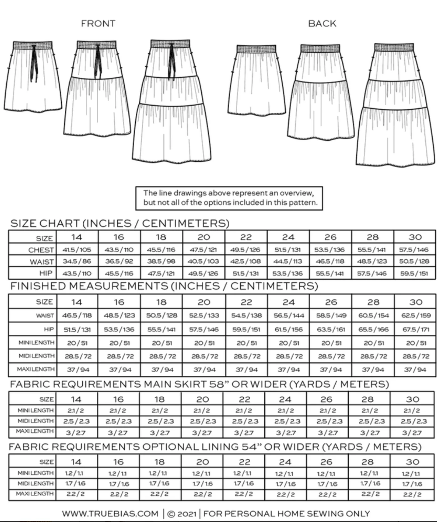 True / Bias - MAVE Skirt Sewing Pattern 14-30 - Image 3