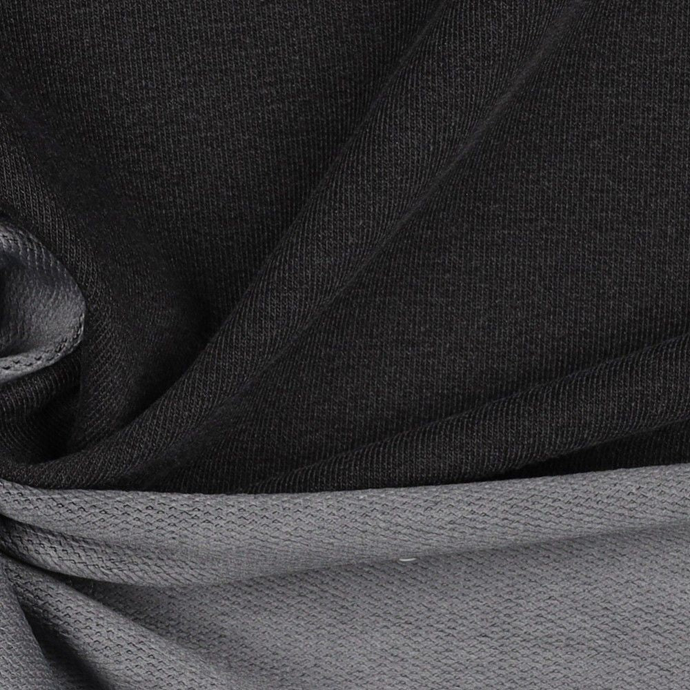 REMNANT 0.4 Metre - Vintage Dark Grey French Terry Fabric - Image 3