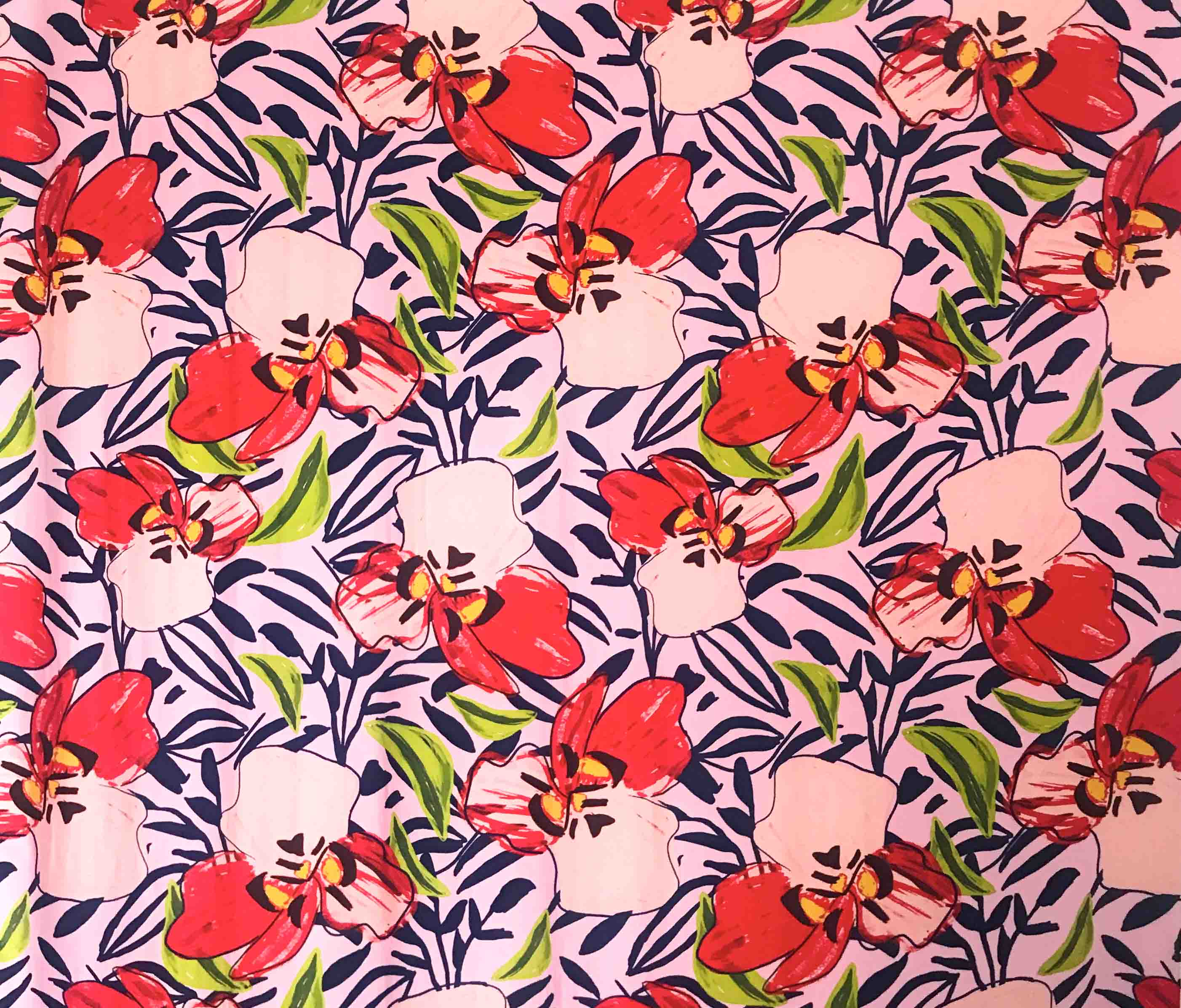 Viola Candy Pink Viscose Poplin Fabric - Image 4