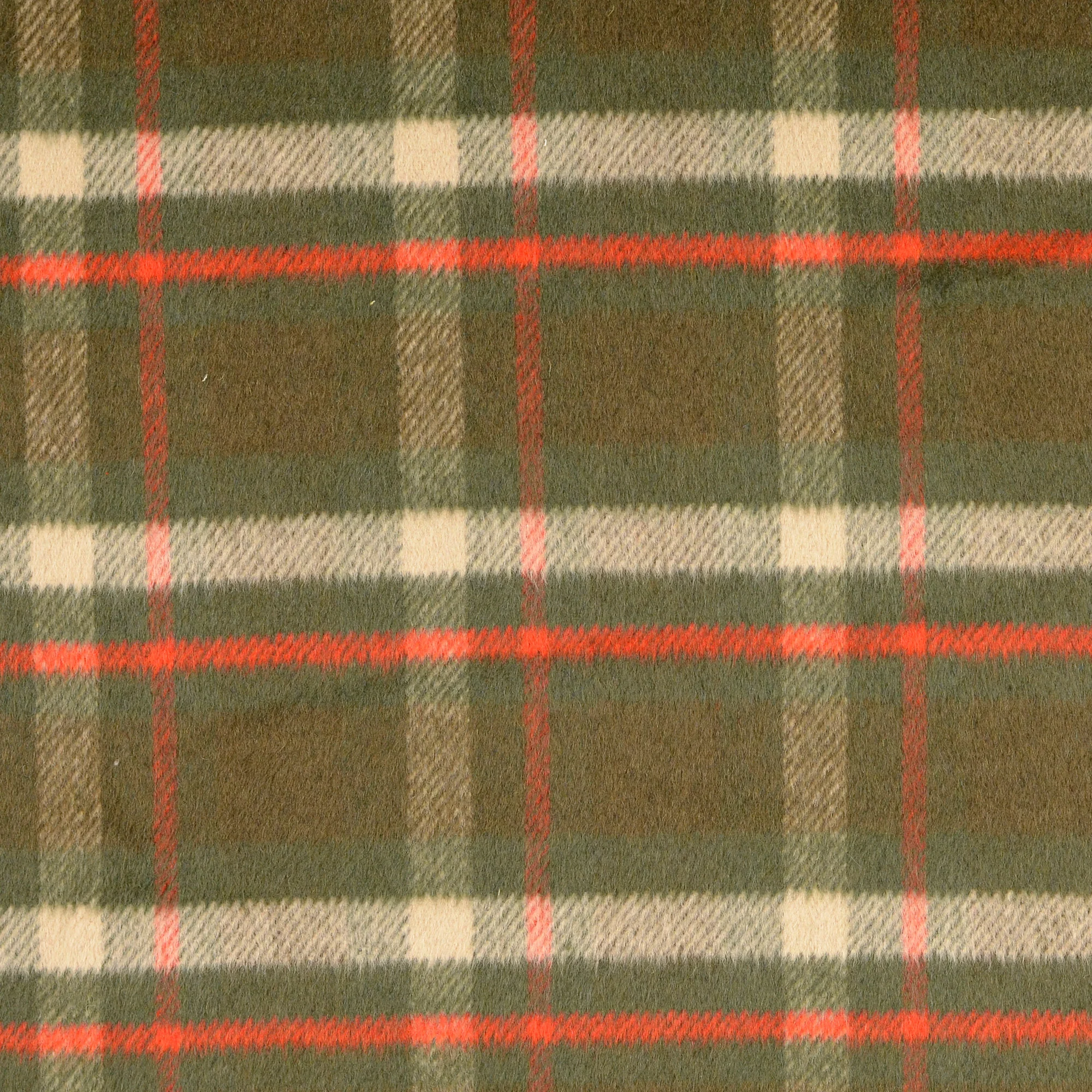 REMNANT 1.66 Metres - Yarn Dyed Wool Blend Coating Fabric in Green - Image 3