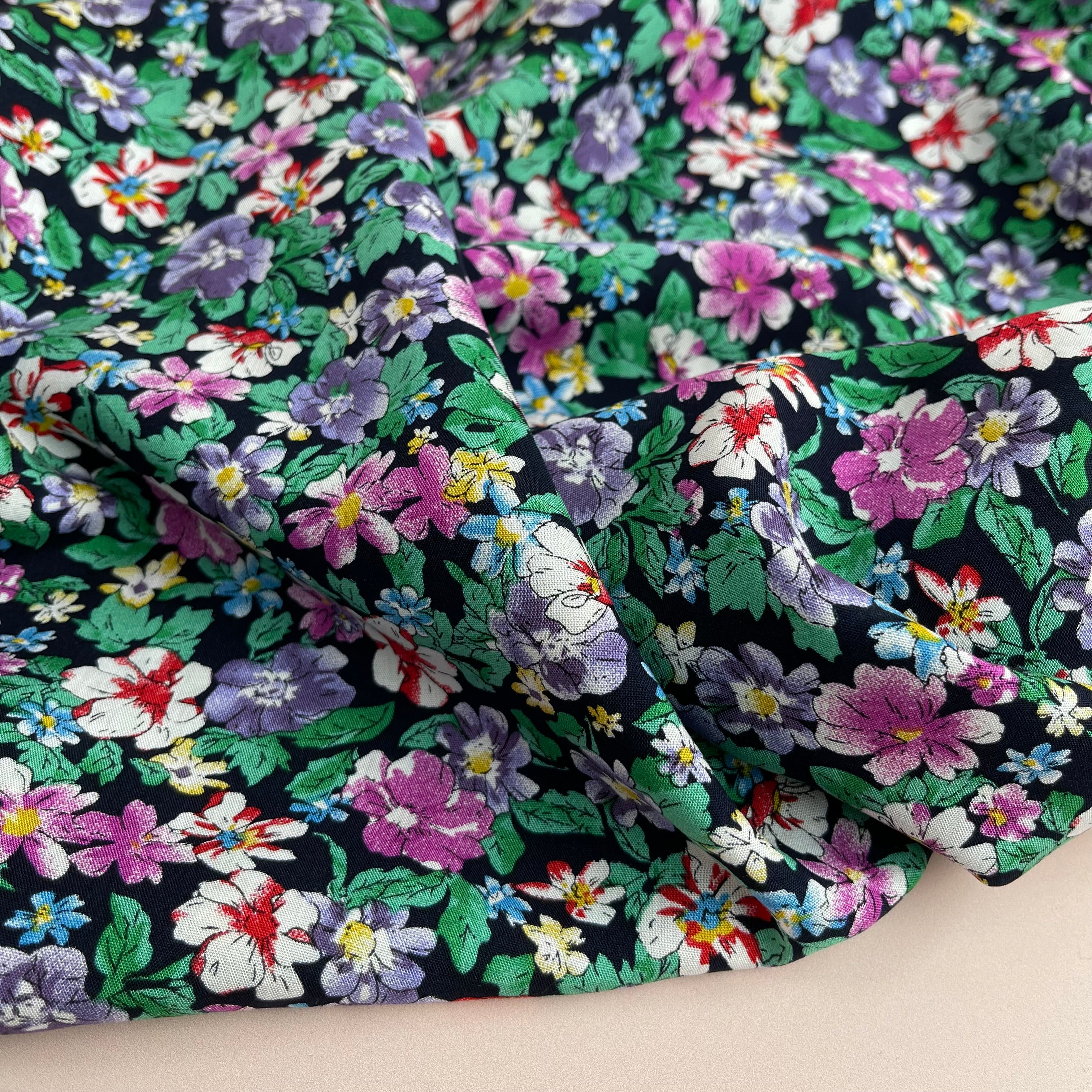 Zinna Emerald Viscose / Rayon Fabric - Image 7